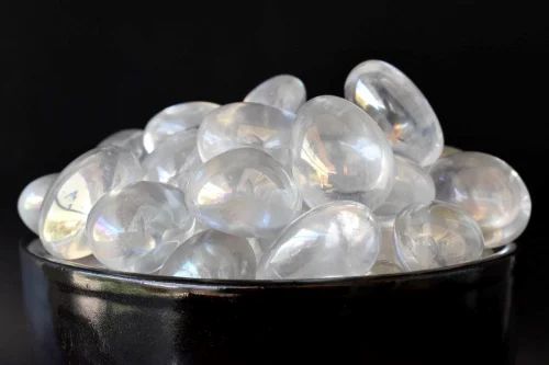 Aura Quartz Citrine Tumbled Stones