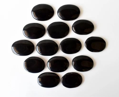 Black Obsidian 2" Palm Stone (1 KG)