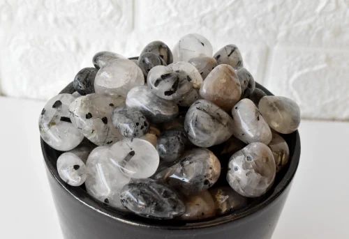 Black Rutile Tumbled Stones