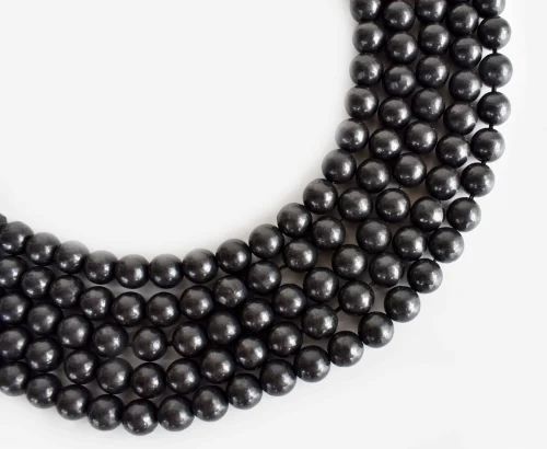Black Shungite Crystal Beads