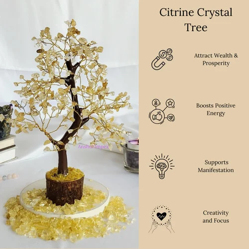 Citrine Crystal Tree (Orgone Base, 300)