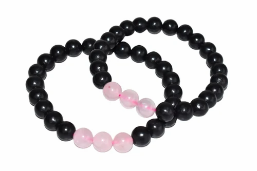 Couple Bracelet (Lava + Rose Quartz)