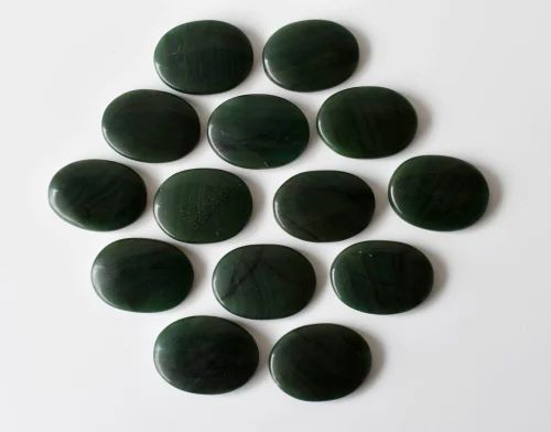Green Jade 2" Palm Stone (1 KG)