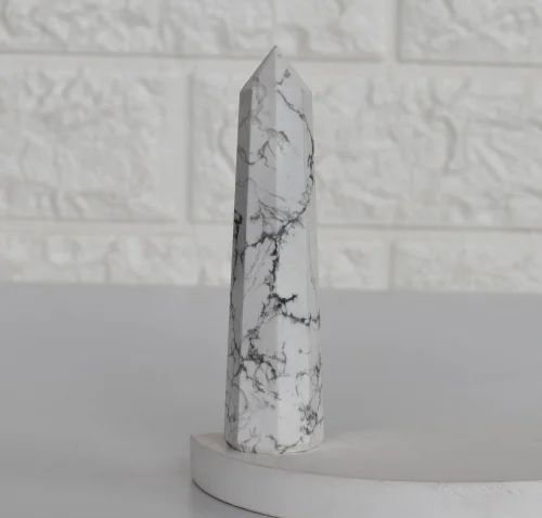 Howlite Obelisk/Tower (3-4 inch)
