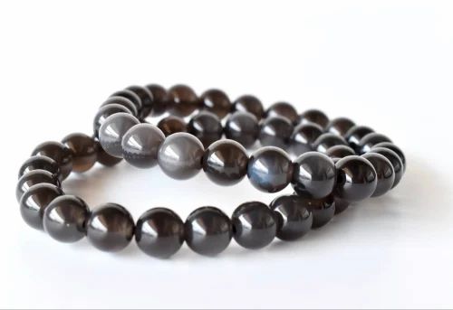Rainbow Black Obsidian Star Bracelet