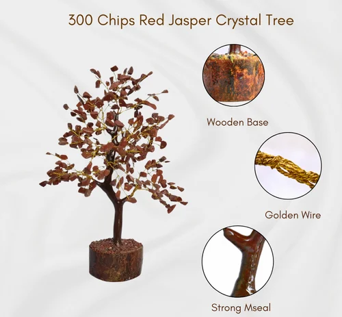 Red Jasper Crystal Tree (Wooden Base, 100)
