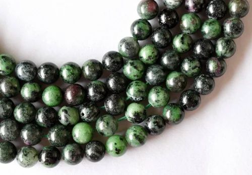 Ruby Zosite Crystal Beads