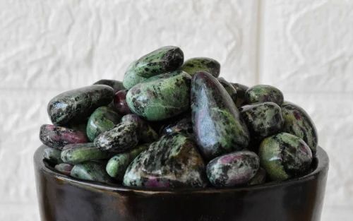 Ruby Zosite Tumbled Stones