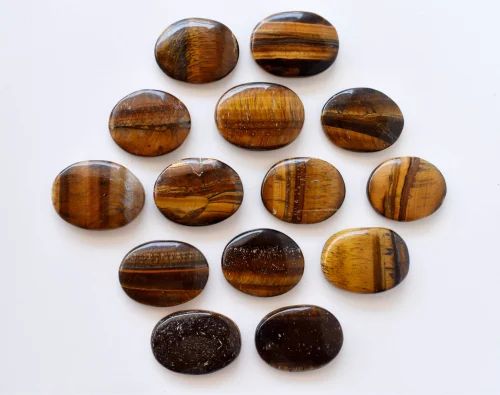 Tiger Eye 2" Palm Stone (1 KG)