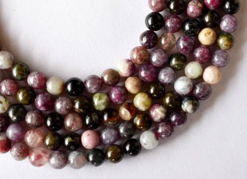 Watermelon Tourmaline Crystal Beads