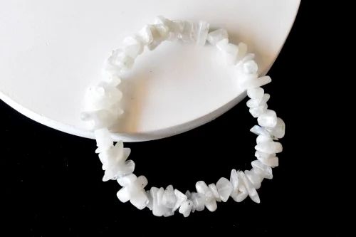 White Rainbow Moonstone Bracelet